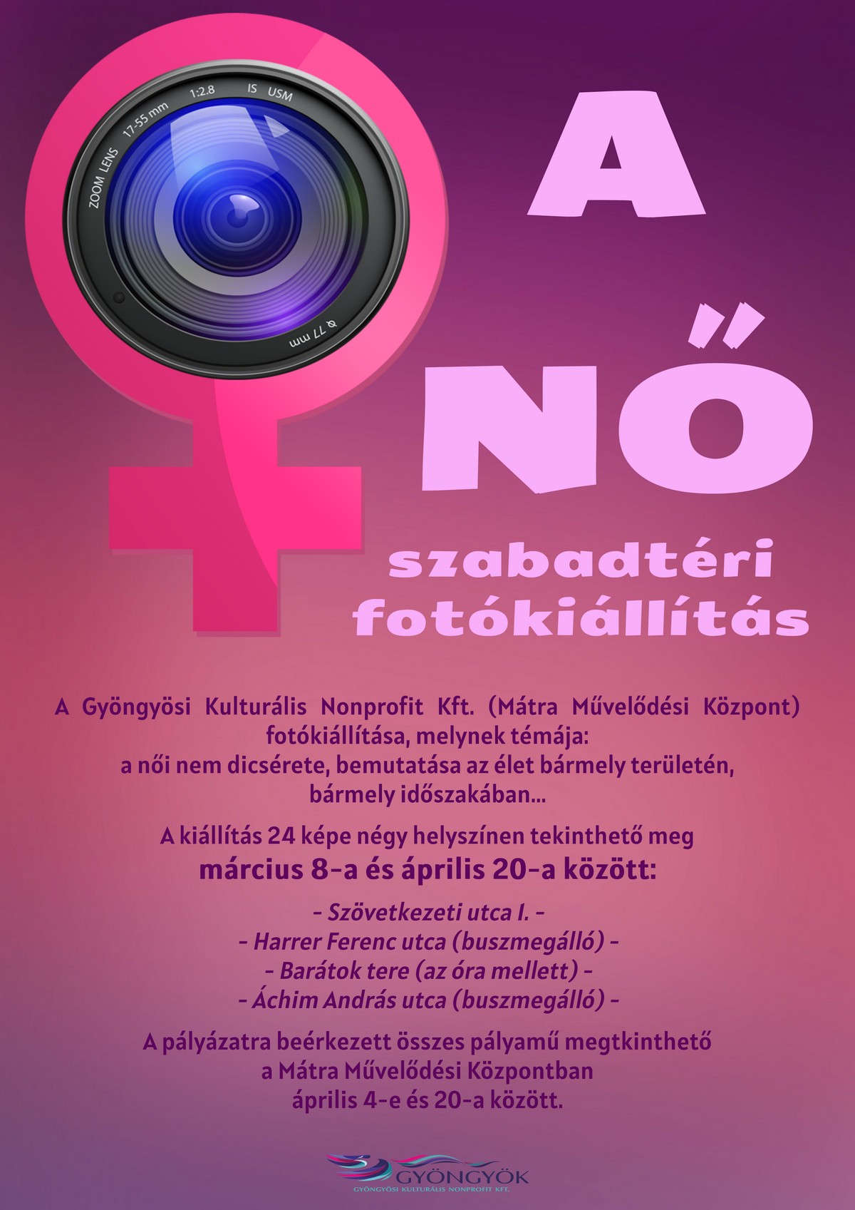 A nő - szabadtári fotókiállítás plakát